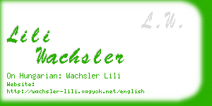 lili wachsler business card